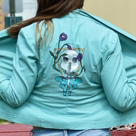 Painted denim jacket - Picture 2 of 2